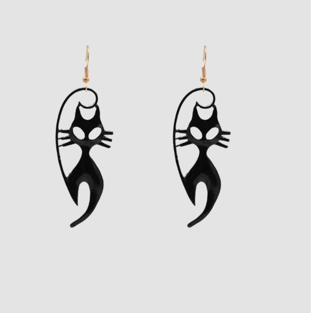 Black Cat Earrings